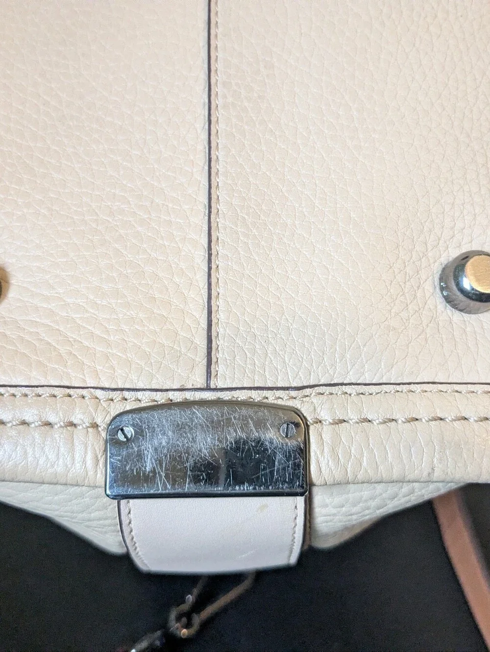 Coach Swagger Beige Satchel With Detachable Strap Two Hangtags Double Handles